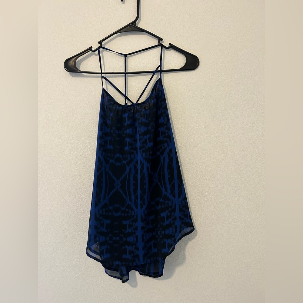 Express Blue and Black Tank Top. Size XS